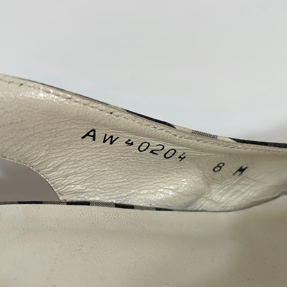 Stuart Weitzman Wedge Espadrille Heels Navy And White Gingham Size 8 - Picture 6 of 10